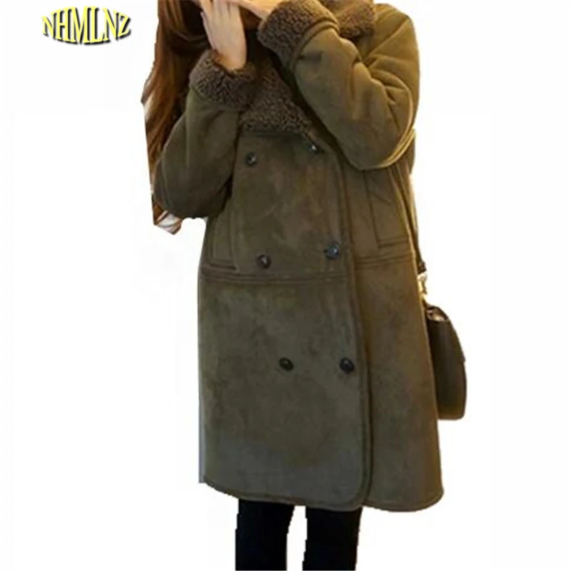 Han edition Winter Thick Warm Women Cotton Jacket Casual Slim Large Size Women Coat Medium long