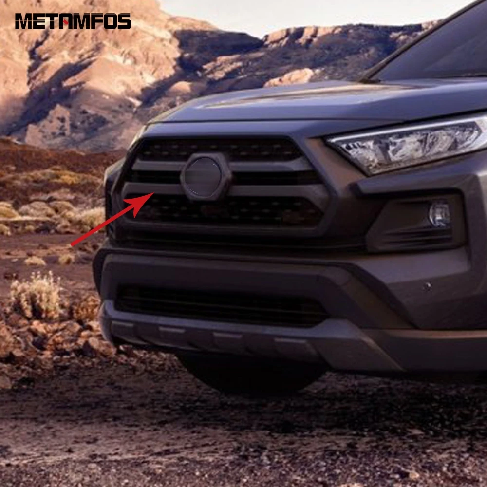 Для Toyota Rav4 Rav 4 Adventure 2019 2020 углеродное волокно Передняя Центральная решетка гриль