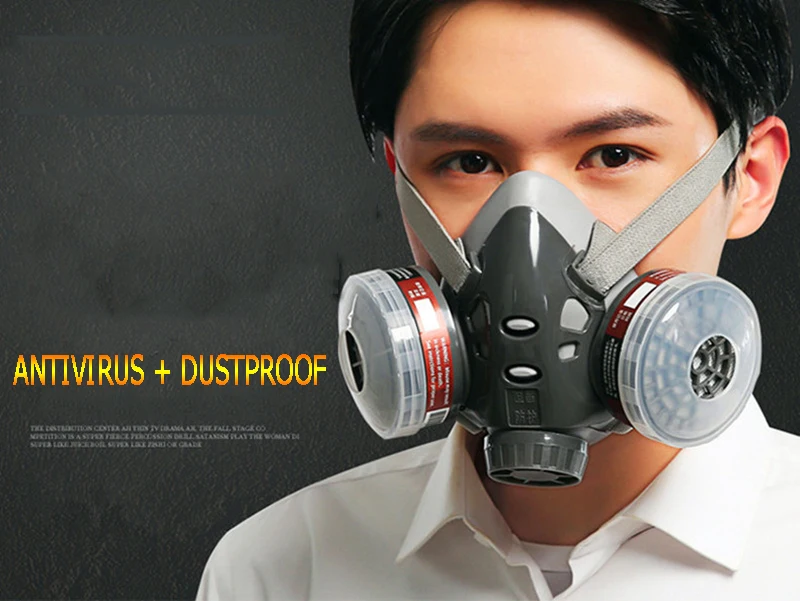 Газовая маска против пыли полумаска Краска в баллоне-распылителе формальдегид химической промышленности пестицидов активированный уголь запах Absorpt защитная маска