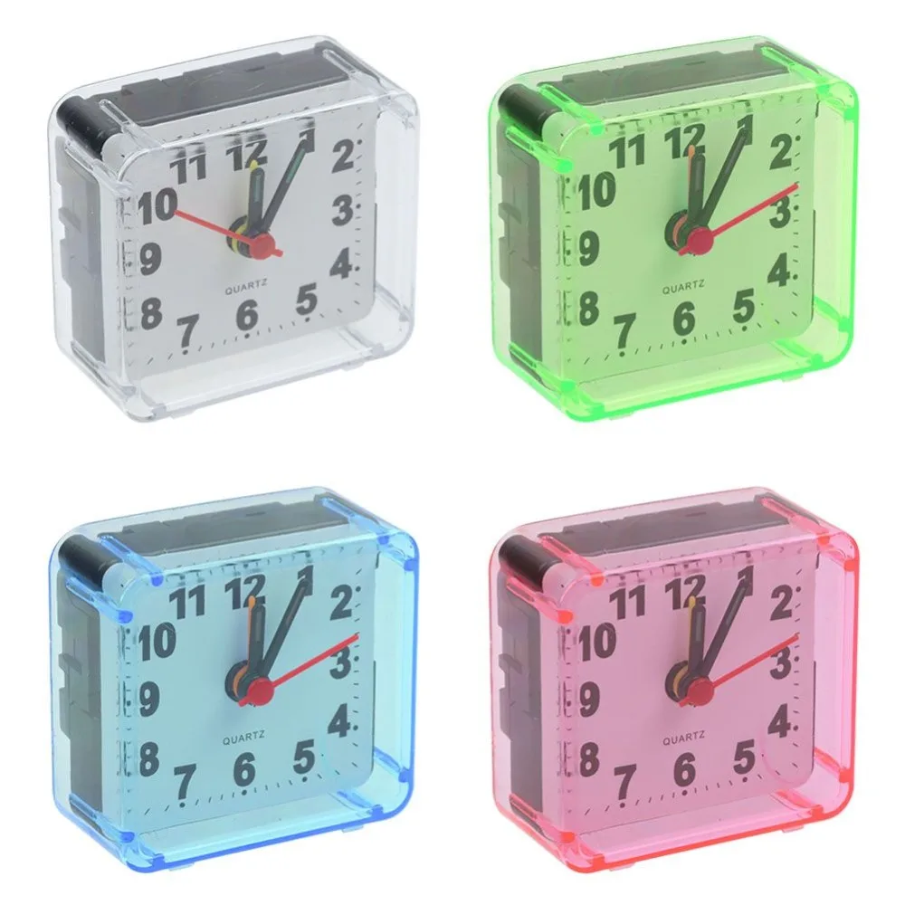 4 Colors Silent no ticking Alarm Clock Portable Cute Square Small Bed Compact Travel Quartz Beep Alarm Clock Plastic 4 Colors Silent no ticking Alarm Clock Portable Cute Square Small Bed Compact Travel Quartz Beep Alarm Clock Plastic
