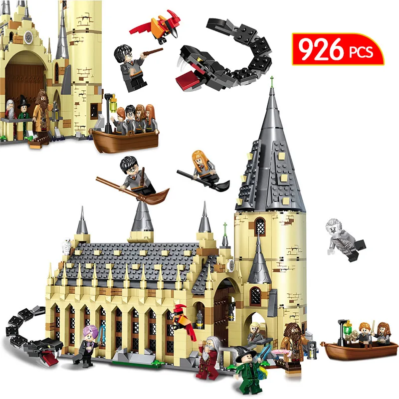 

Harri Potter Series Hogwarts Great Hall Building Blocks Compatible Legoing City Architecture Bricks Educational Toys Gifts Child