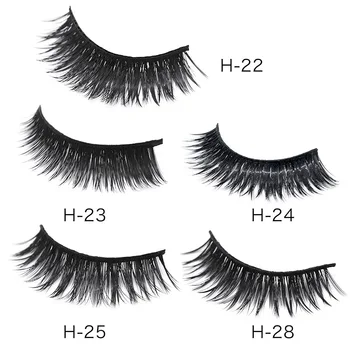 

KESMALL 1Pair False Eyelashes Handmade 3D Simulation False Eyelashes Black Natural Nude Makeup Eyelashes make up beauty CL0100