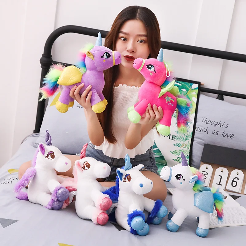 30cm Cute Rainbow Unicorn Plush Toys 10 30cm Cute Rainbow Unicorn Plush Toys -Unicorn Fashion HTB1MeXzKuSSBuNjy0Flq6zBpVXaV