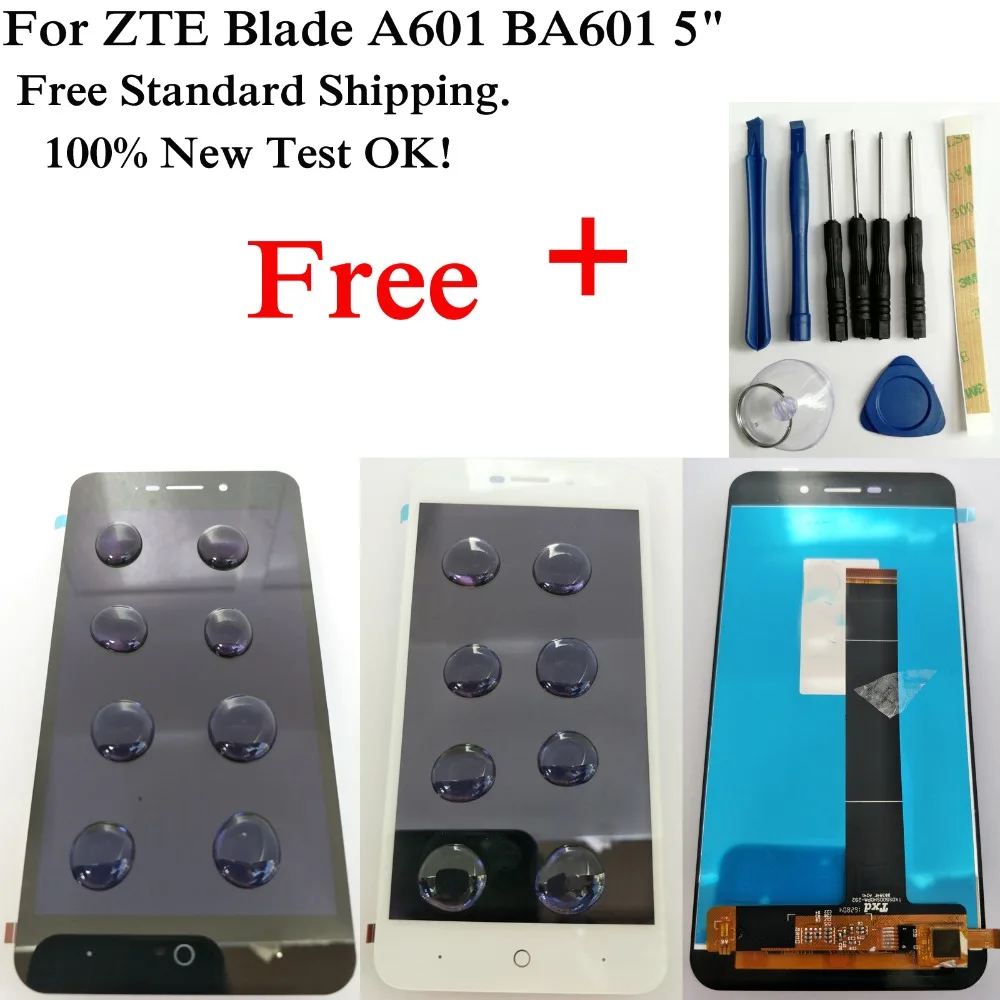 

Shyueda For ZTE Blade A601 BA601 5" 100% New Test AAA+ LCD Display Touch Screen Digitizer with free tools
