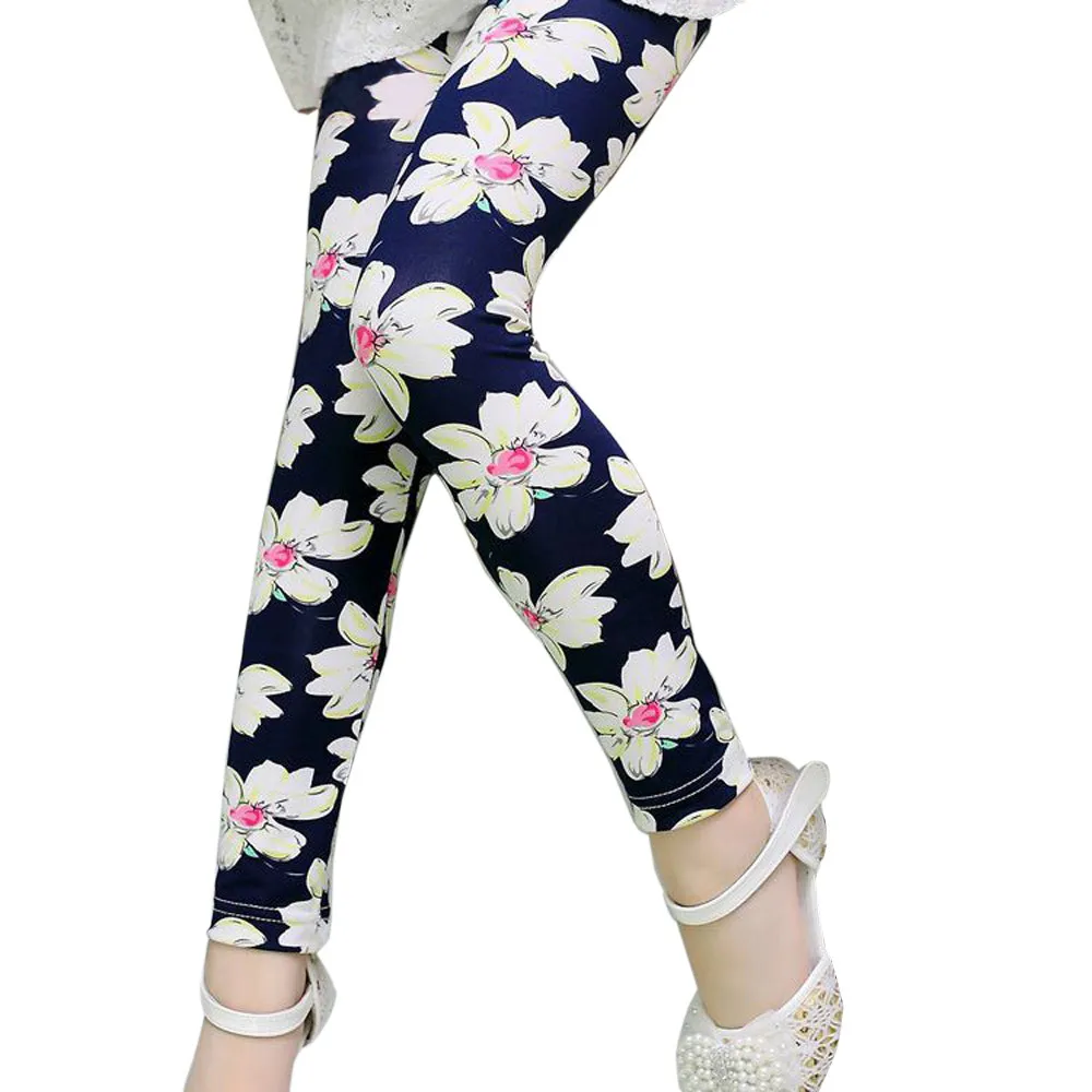 

TELOTUNY girls leggings Plus velvet warm autumn WNTER flower toddler children Trousers legging pants Z0824