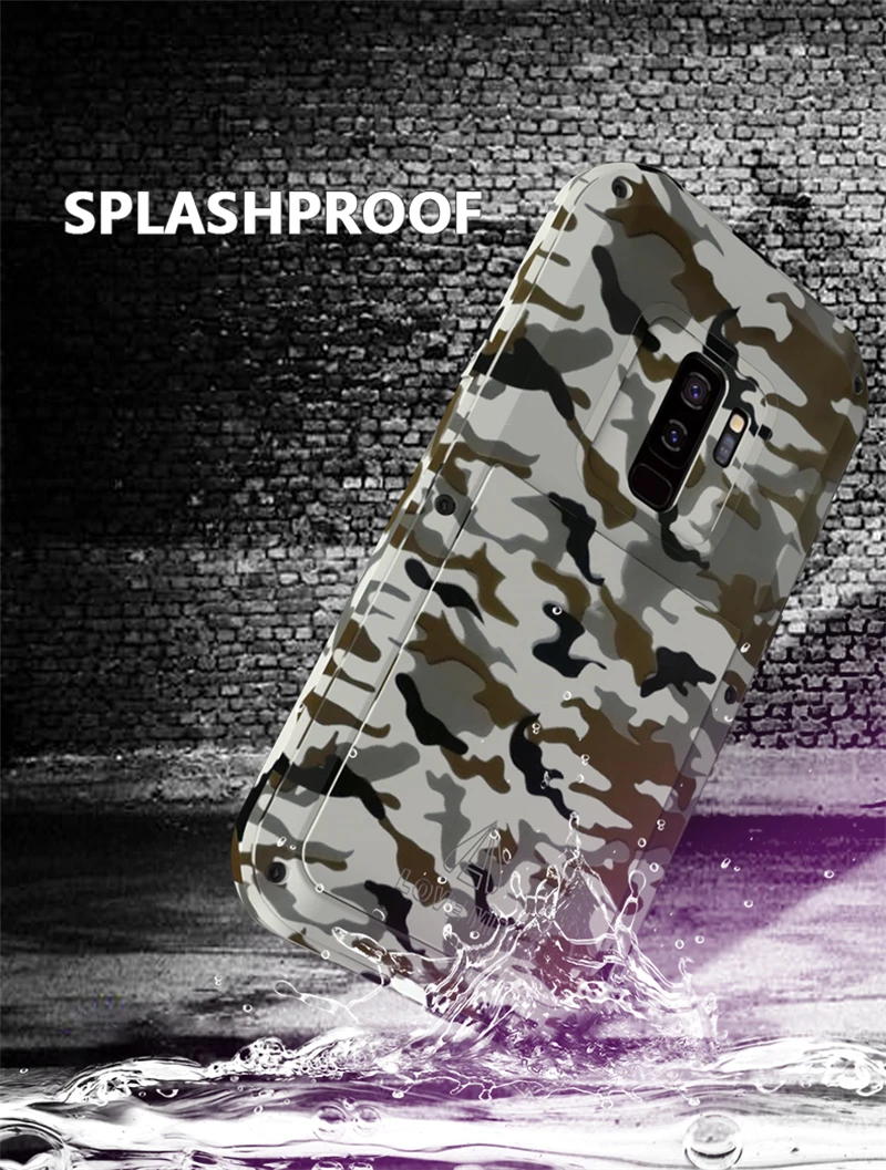 LOVE MEI Camouflage Metal Case For Galaxy S9 Plus (6)