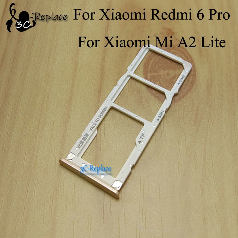 Для Xiaomi Redmi 6 pro/для Mi A2 lite Sim лоток держатель карты Micro SD слот части адаптер Sim-карты |