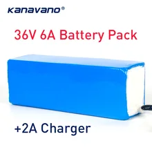 Kanavano 36V 6Ah 18650 литиевая батарея и велосипед батарея с ПВХ чехол для электрического велосипеда баланс скутер 500W высокой мощности