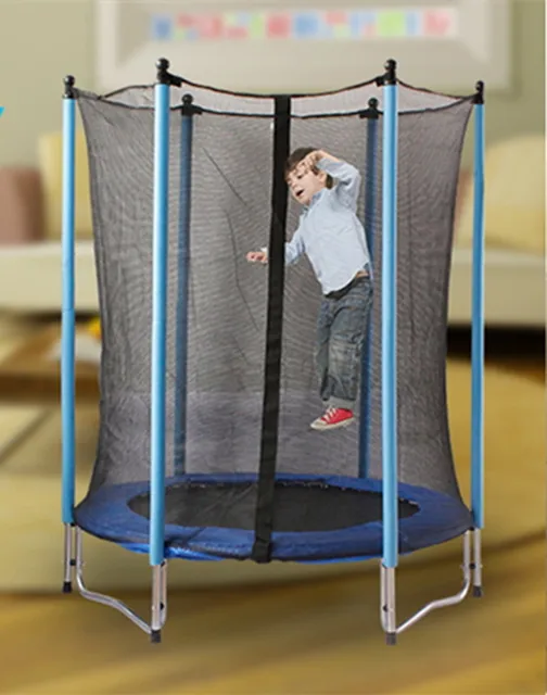 Best price at $259 Cheap Outdoor/Indoor fitness Trampoline with protection net High quality steel pipe and strong drum springs Easy installation