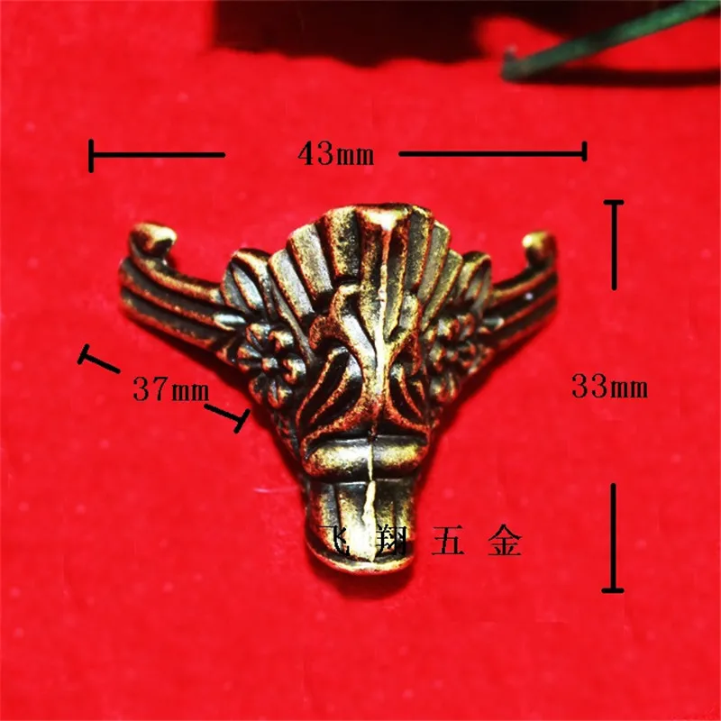 Antique Hardware Furniture Feet Gift Boxes Wooden Box Corner Decorative