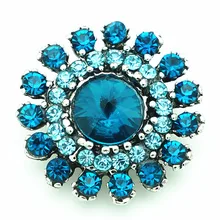 Модный украшенный стразами цветок 20 мм застёжка, бусинка оснастки застежка браслета ювелирные изделия KZ1439