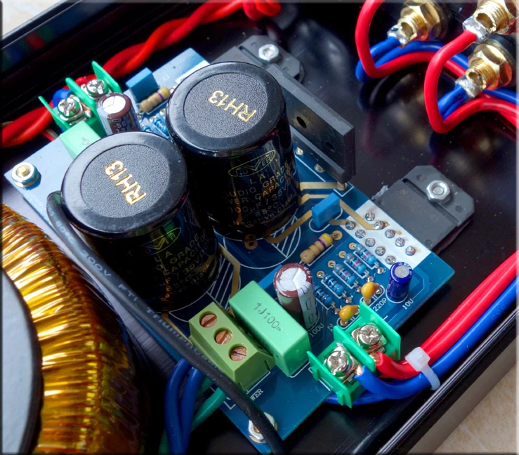 WL-LM38 черный золото юбилейное издание LM3886 Amp Hi-Fi стерео Мощность усилитель 68WX2 готовой аудио усилитель