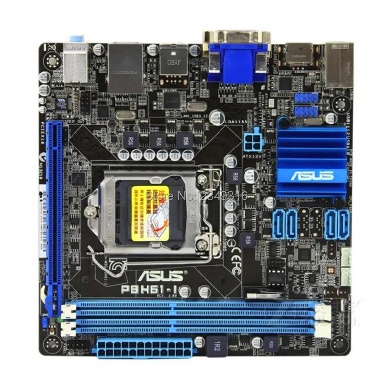 Материнская плата для Asus P8H61-I LGA 1155 DDR3 16GB USB2.0 USB3.0 cpu DVI HDMI VGA H61