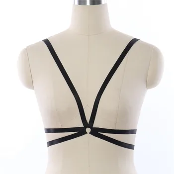 

Body Harness Bra Sexy Goth Lingerie for Women Sexy Top Cage Bralette Fetish Bondage Harness Plus Size festival Rave wear Garters