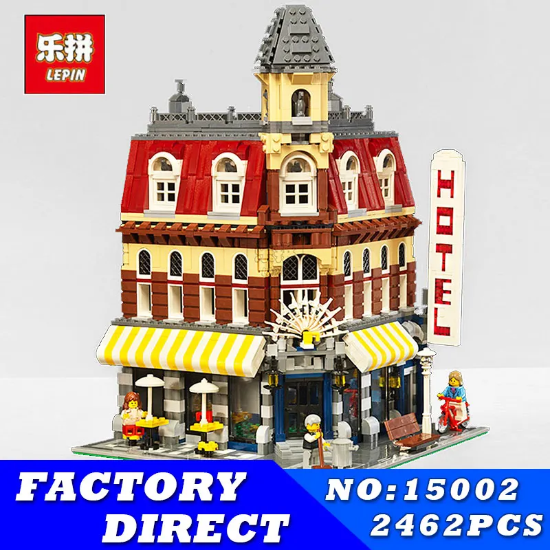 

LEPIN 15002 2133Pcs Clone City Street Make Create Cafe Corner Model Building Blocks Bricks kits Children Toy Gift Educational