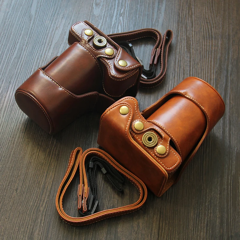 

PU Leather Case For Canon EOS M3 Camera Leather Case Canon M10 M2 EOS M micro Single Camera Bag M6 Retro Leather Case