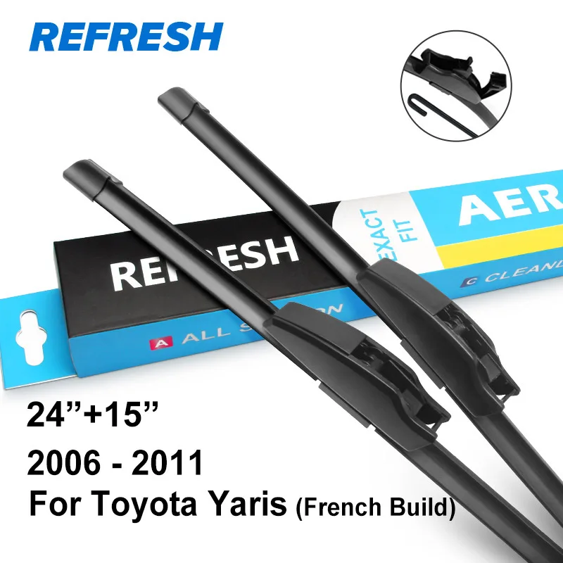 2006 - 2011 REFRESH Щетки стеклоочистителя для Toyota Yaris Французский Построенный подходящий модельный год с 1999 по 2011 год - Цвет: 2006 - 2011
