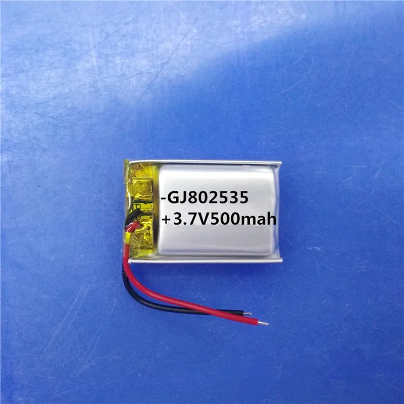 Бесплатная доставка DHL Fedex 100 шт 3 7 V 500mAh 802535 082535 Li полимерная аккумуляторная