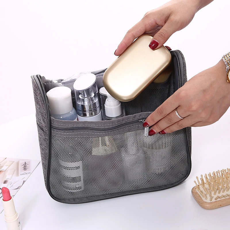 Portable Toiletry Storage Bags Organizer Cosmetic Zipper Necessaries