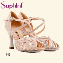 Suphini латинские танцевальные туфли с фабрики профессиональная танцевальная обувь для сальсы