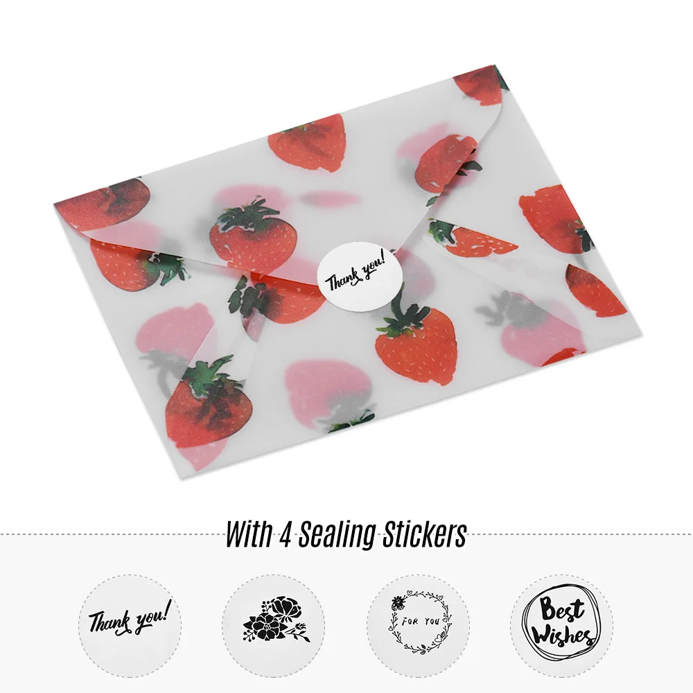 

3 Pcs Envelopes Handmade Paper for Gift Card Invitation Package with 4 Sealing Stickers 5.9×4.3 Inch School Office Supplies