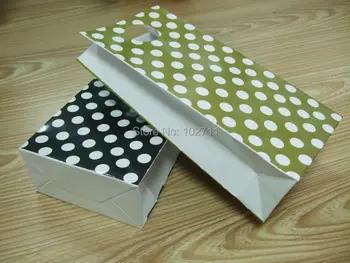 

Wedding Candy Buffet Treat Bags - Black & Gold Personalized Favor Bags with polka dot , stripes or chevron
