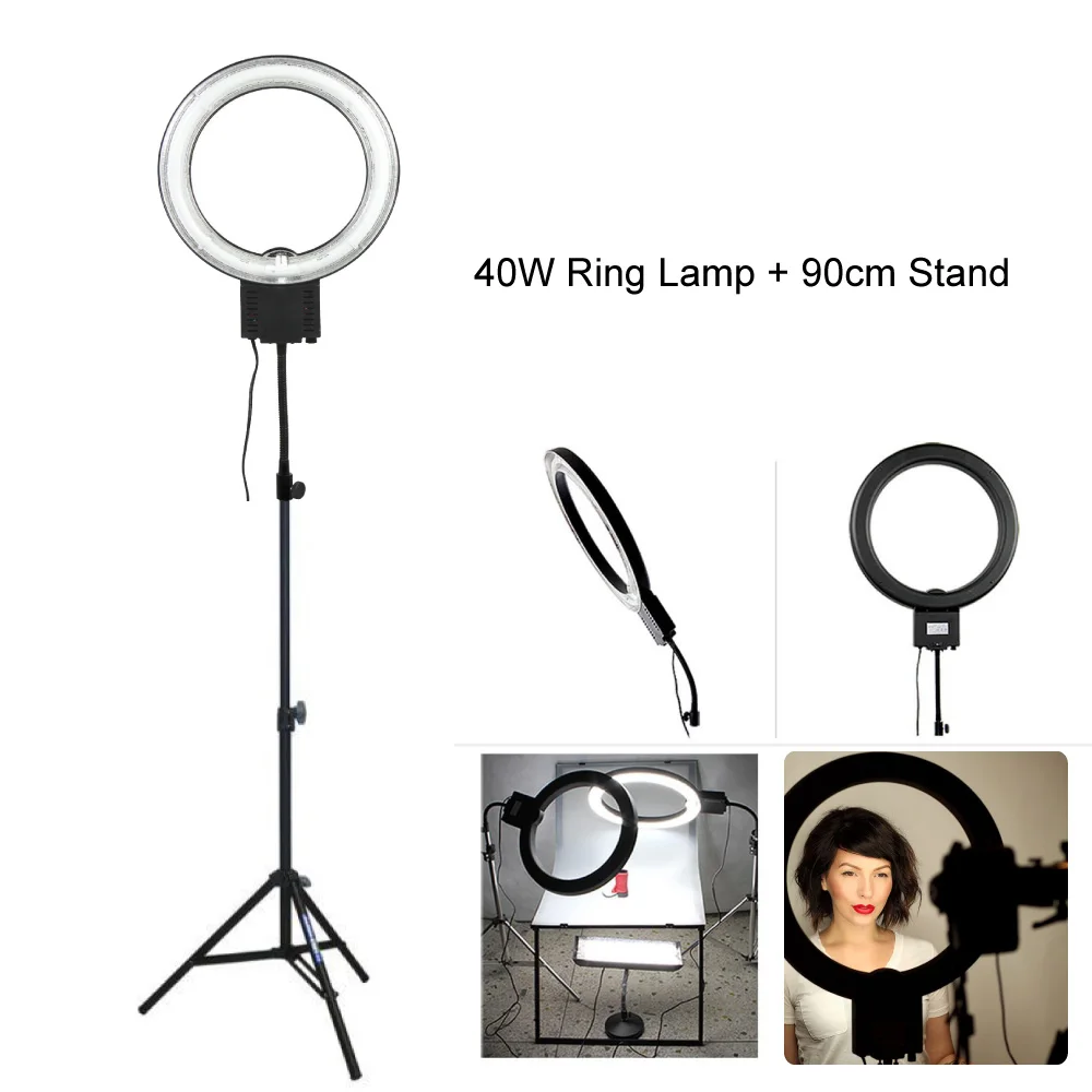 Studio 34cm 40W 5400K Diva Video Ring Light with 90cm