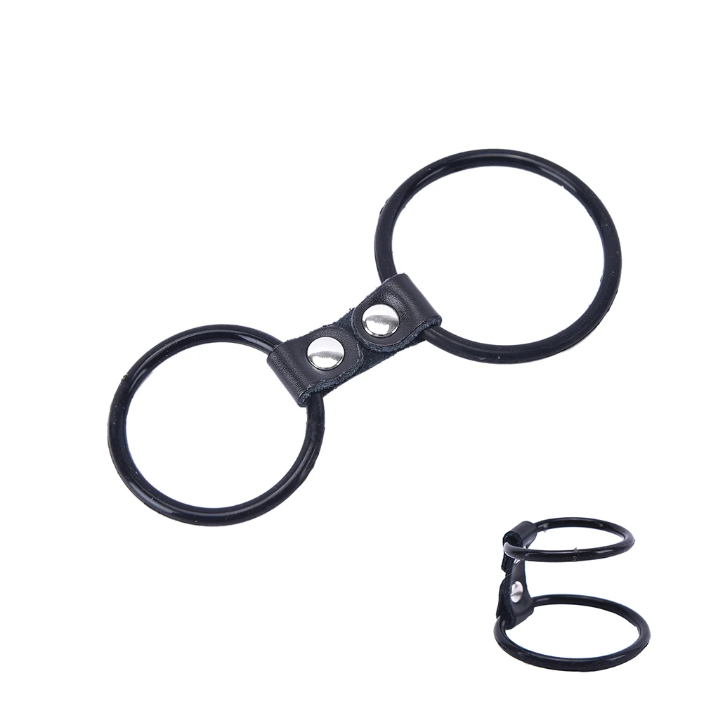 

1PCS 2 Rings Black Cock Rings toys Sleeves chastity Cockring Products Cage Valentine's Day Party Favor Decoration