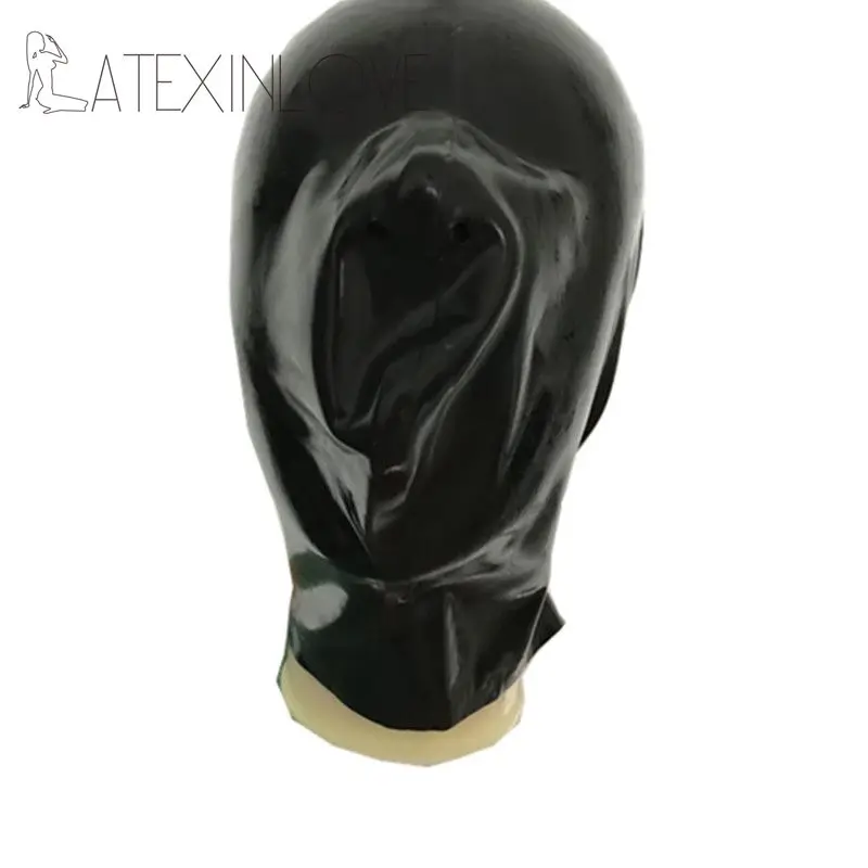 Full-Face-Cover-Black-Sexy-Women-Latex-Hood-Just-Open-Nostril-with-Back-Zip-1