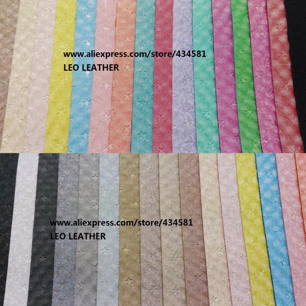 Glitter Fabric with Embossed Stars Shiny Leather Gold PU Leather P828fabric millsfabric