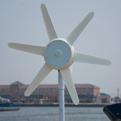 6 blades 50W DC wind turbine generator with built in controller, 12V/24V optional portable small wind generator for street lamp 6 blades 50W DC wind turbine generator with built in controller, 12V/24V optional portable small wind generator for street lamp