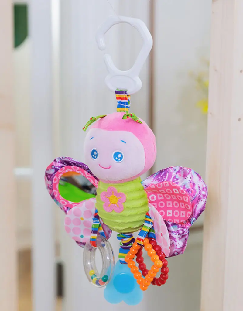 Plush Baby Rattles Mobile Toys Stroller Hanging Toy Soft Cute Animal Doll Educational Baby Crib Bed Hanging Bells Toys Rabbit