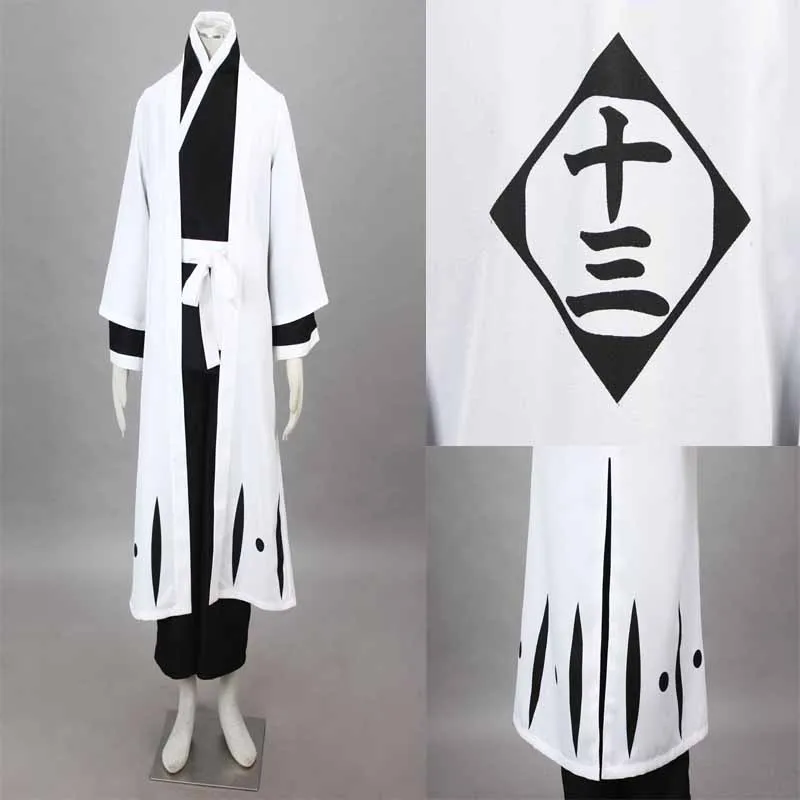 BLEACH White Haori Cosplay Costume From 1st to 13th Division Captain Long C...