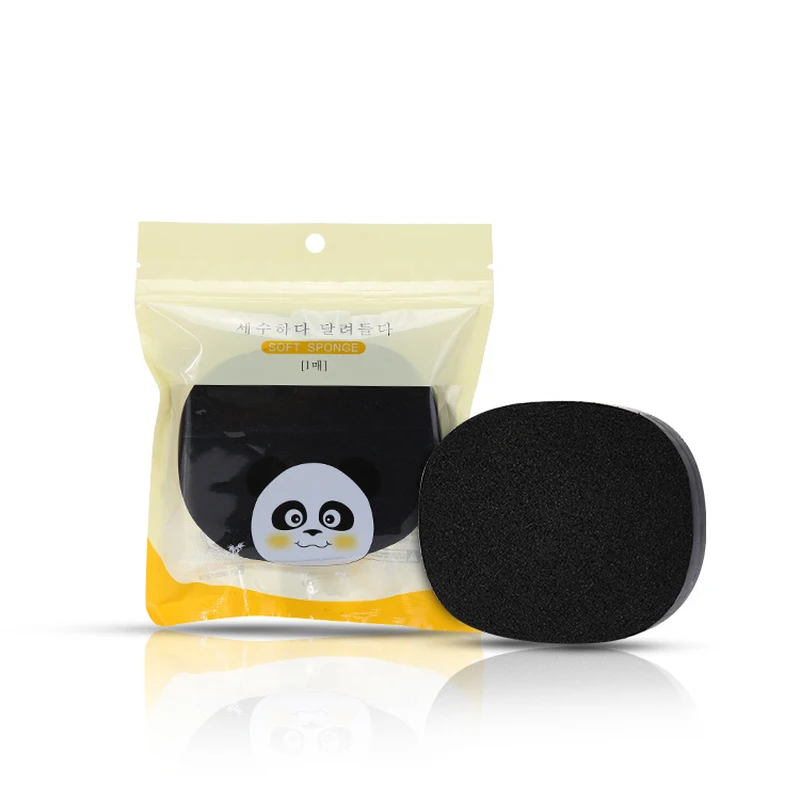 

1Pc Cosmetic Puff Bamboo Charcoal Strong Adsorption Wash Face Deep Cleansing Adsorption Blackhead Cleansing