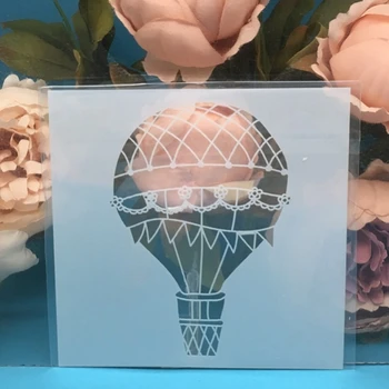 

13cm 5" Hot Air Balloon DIY Layering Stencils Wall Painting Scrapbook Coloring Embossing Album Decorative Paper Card Template