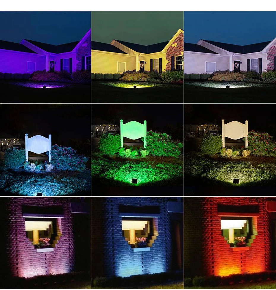 Mudando a Cor Escurecido ao ar Festa à Prova Luz de Inundação Exterior Pode Ser Livre Lâmpada Controle Remoto Holofote Ip65 Luzes Dwaterproof Água Rgb Led Luz 20 cor luz exterior pode ser escurecido ao