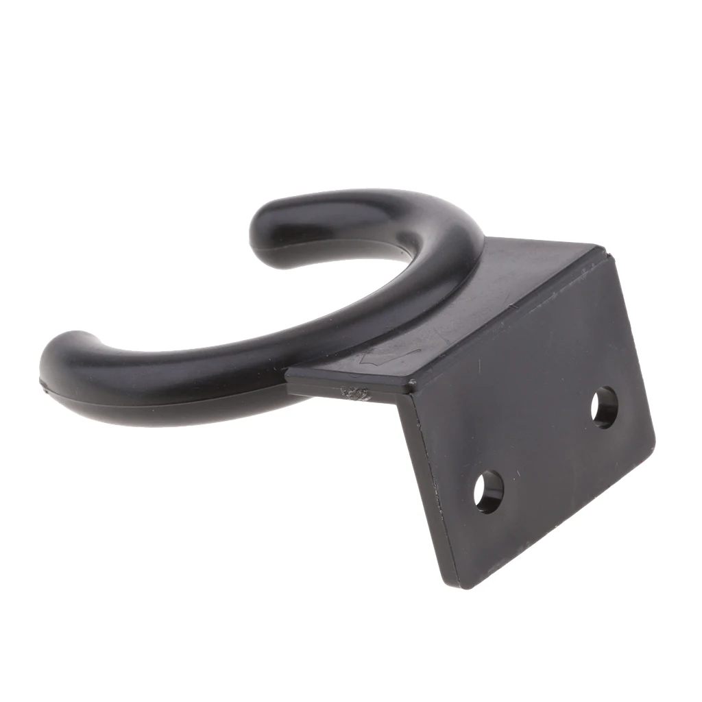 5x Universal Wired Microphone Hook Wall Stands Rack Hanger Phone Accessory Easy to Install Black Durable Plastic 