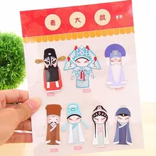 500 шт. новые модные закладки маркер для книг маркадор де ливро Китайская традиционная Пекинская опера мини закрепить зажим для бумаги Памятка