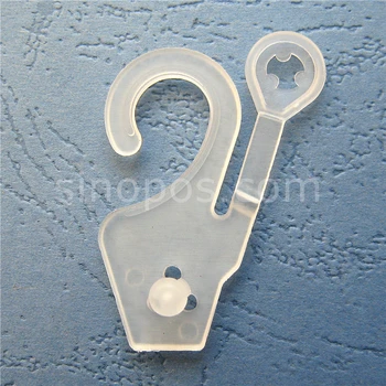 

Plastic Snap Clip Hooks, shirt underwear socks hanger bag package fabric swatch header j-hook clothes loop lock display hangers