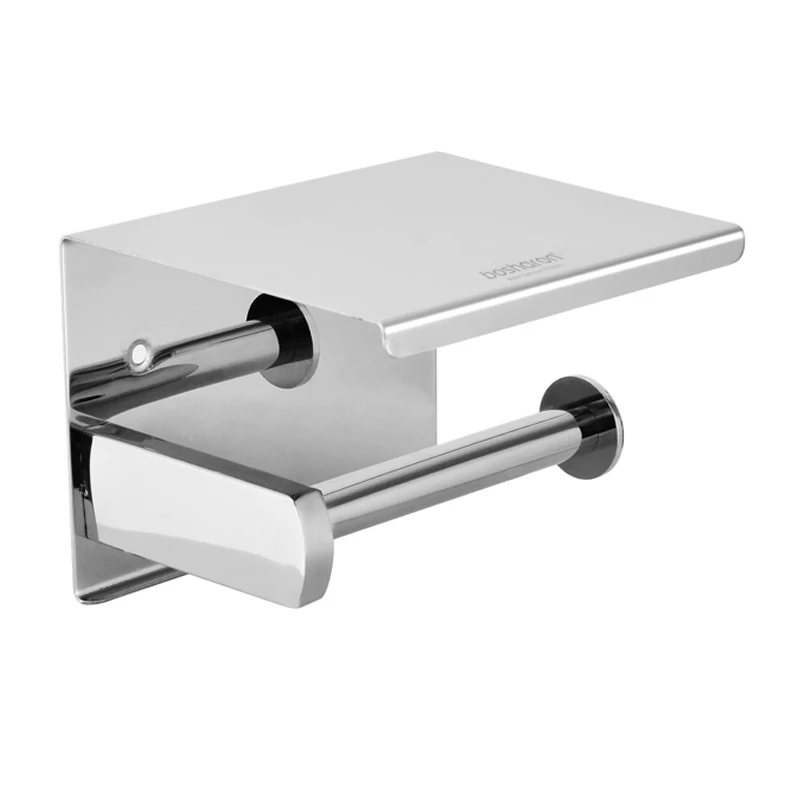 Günstige BOSHARON Wc Papier Halter 304 Edelstahl WC Wand Berg Roll Tissue Rack Mit Telefon Halter Regal Für Bad Home hotel