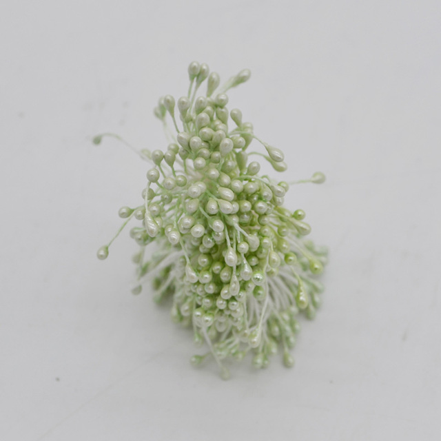 Bundle= (500PCS )Artificial Flower Double Heads Stamen Pearlized Craft Cards Cakes Decor Floral for home wedding party decor