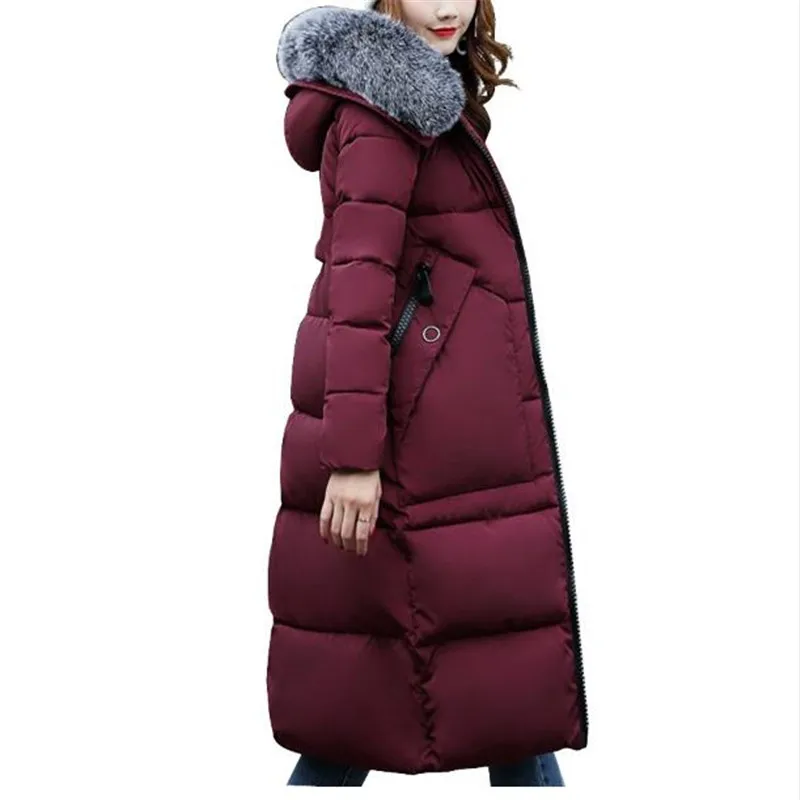 Avec Col Capuchon Long Veste Coton Femmes 3 À De Parka D'hiver Manteau Survêtement 2018 Femelle rembourré Manteaux 4 Mode 1 Fourrure 2 80gwqA