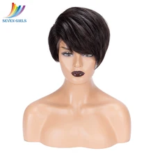 Best Price Sevengirls Glueless Indian Natural Color Remy Hair Full Lace Human Hair Wigs Short Pixie Cut Human Hair Wig 8 Inch Free Shipping Best Price Sevengirls Glueless Indian Natural Color Remy Hair Full Lace Human Hair Wigs Short Pixie Cut Human Hair Wig 8 Inch Free Shipping