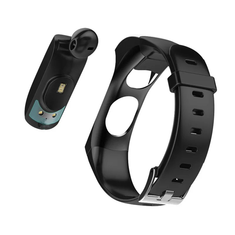TB01 Смарт часы 2 в 1 Bluetooth гарнитура Водонепроницаемый HR монитор сна Отображение