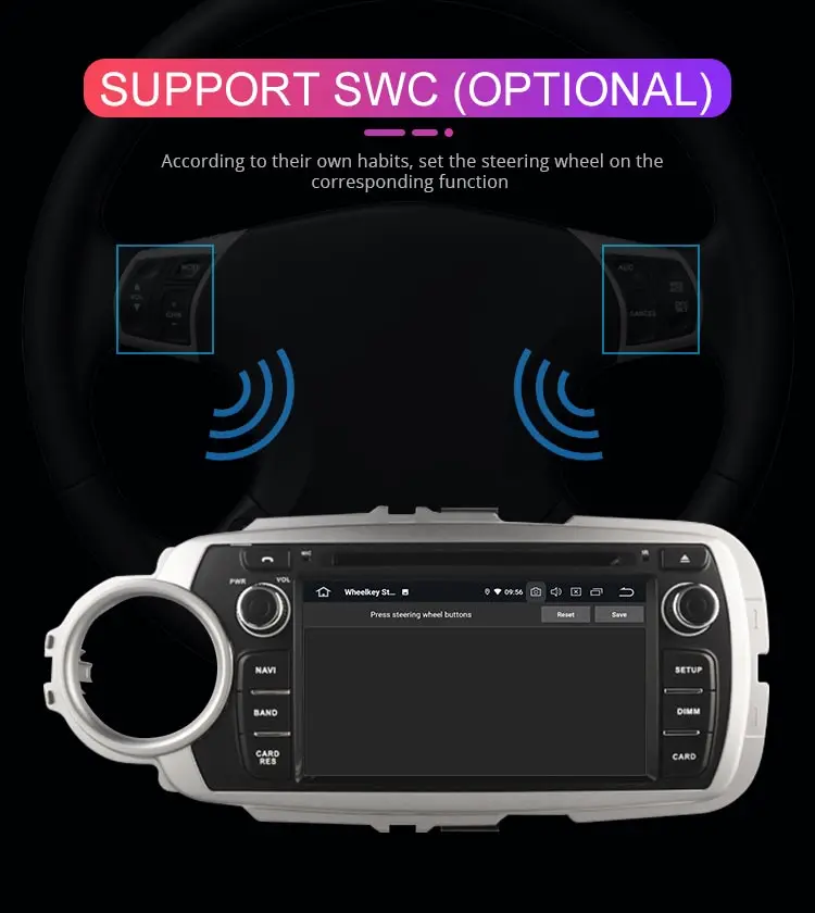 Excellent Besina Android 9.0 Car Multimedia Player For Toyota Yaris 2012 2013 2014 2015 2016 2017 DVD VD GPS Navigation Stereo Radio Audio 12