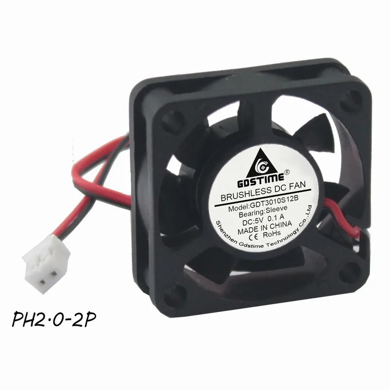 Gdstime 10 Pieces DC 30mm 30x30x10mm 5V Brushless Small Silent Cooling 