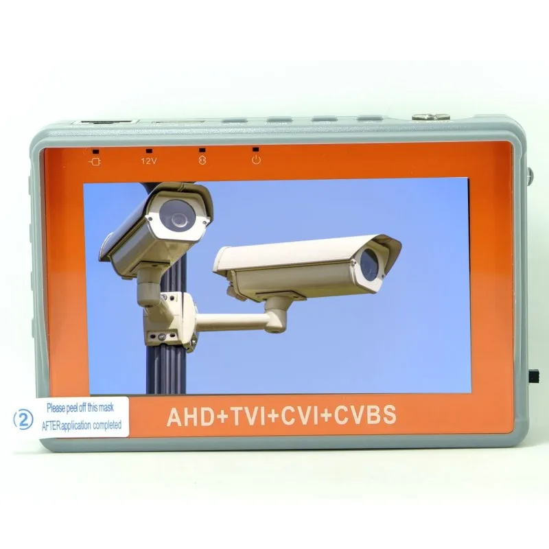  Portable 4 IN 1 AHD CVI TVI CVBS Camera Tester IV7W 4.3 Inch LCD 5MP CCTV Tester Monitor Support PT