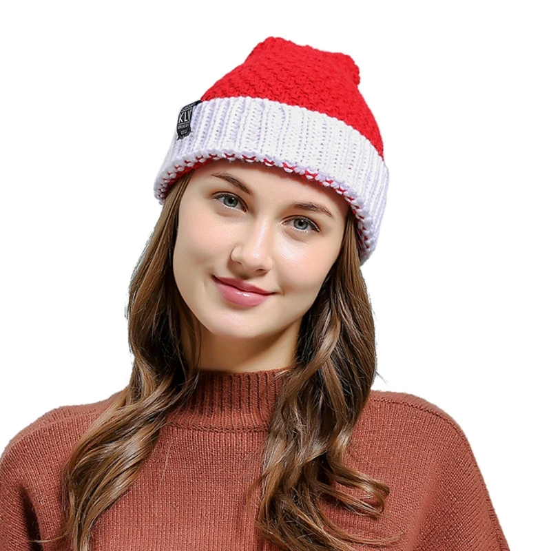 Outdoor Sports Running Cap Winter Santa Claus Knitted Wool Hat Halloween Creative Gift Wool Hat Running Cap for Xmas Holiday