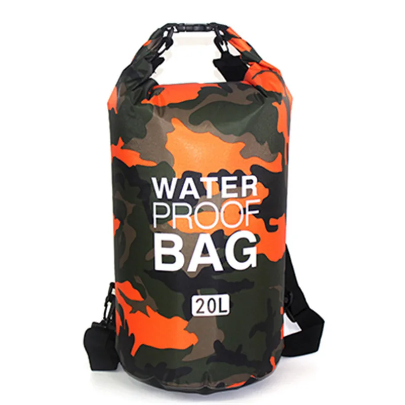 2L/5L/10L/15L/20L/30L Открытый водонепроницаемый мешок сухой мешок путешествия рюкзак треккинг Сумка для дрейфующих рафтинг Каякинг подводное плавание - Цвет: Orange