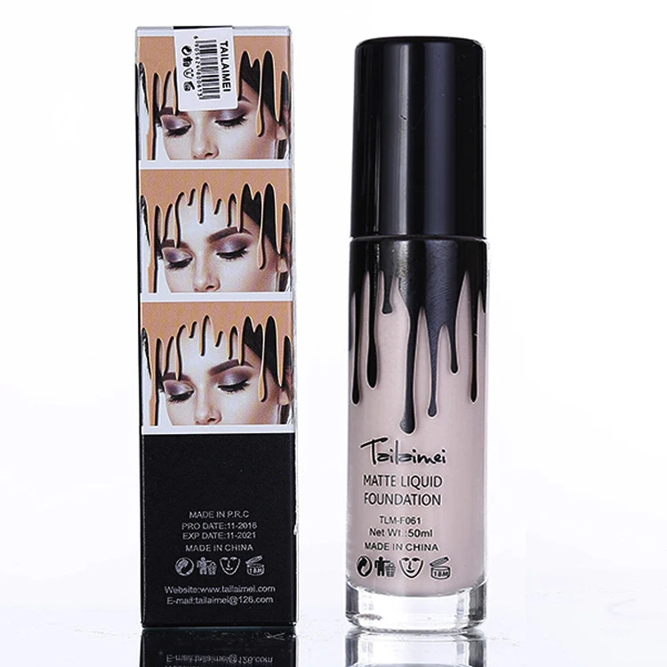 

50ml Liquid Foundation Face Full Coverage Concealer Moisurizer Oil-control Whitening Makeup Base Matte Foundation Liquid Cream